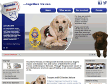 Tablet Screenshot of houndsforheroes.com